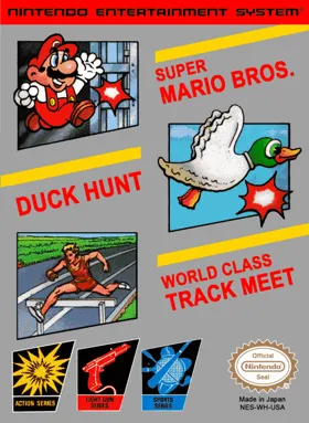 Super Mario Bros. + Duck Hunt + World Class Track Meet (USA) (Rev 1) box cover front